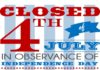Municipality Closings for July 4th