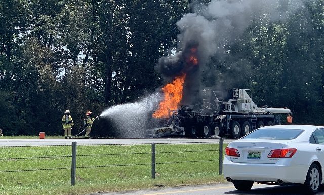 No injuries in I-65 crane fire
