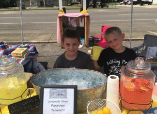 Hanceville students set up lemonade stand to help classmates