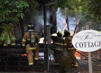 Fire destroys cottage at Stone Bridge Farms