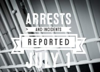 Arrests and incidents reported July 1, 2019