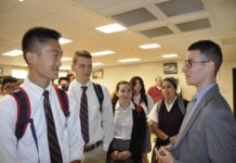 Retired Swiss Guard visits St. Bernard