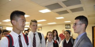 Retired Swiss Guard visits St. Bernard