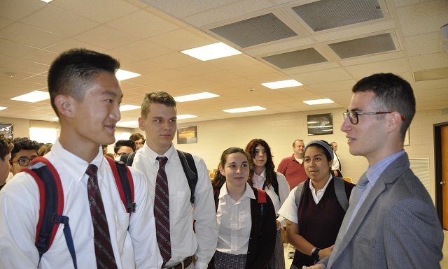 Retired Swiss Guard visits St. Bernard