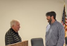 Gudger, Shedd visit Holly Pond for town meeting