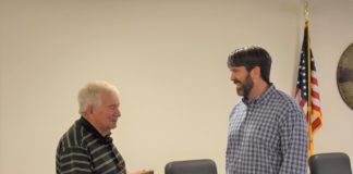 Gudger, Shedd visit Holly Pond for town meeting