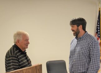 Gudger, Shedd visit Holly Pond for town meeting