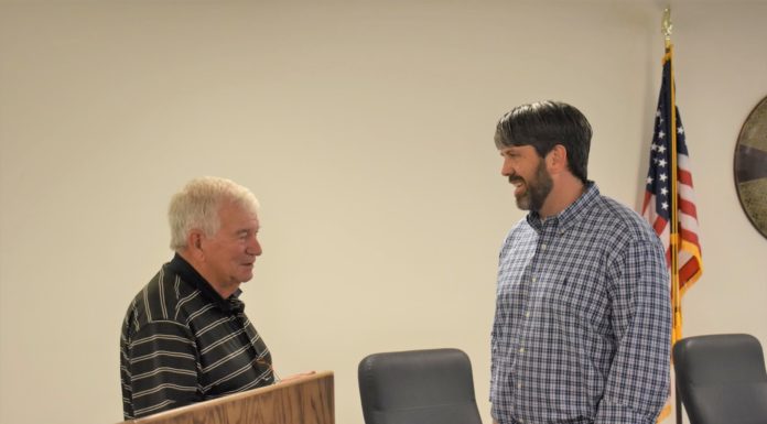 Gudger, Shedd visit Holly Pond for town meeting