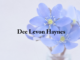 Obituary: Dee Levon Haynes