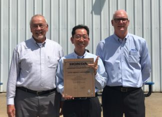 Topre receives Excellence in Value award from Honda for 8th straight year