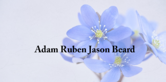Obituary: Adam Ruben Jason Beard