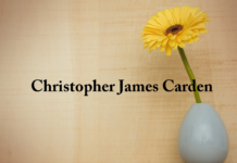 Obituary: Christopher James Carden