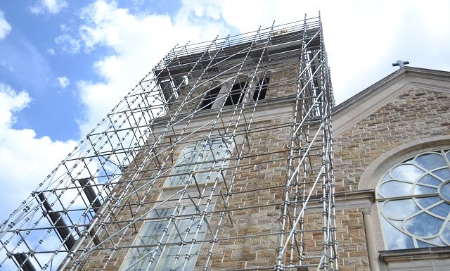 Repairs underway at Sacred Heart Church