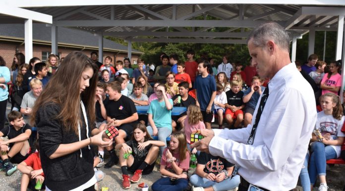 Good Hope Middle School student bests faculty, administration members in Rubik’s cube competition