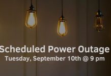 Tuesday, Sept. 10 planned power outage a proactive measure to prevent possible wider-spread outage