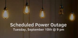 Tuesday, Sept. 10 planned power outage a proactive measure to prevent possible wider-spread outage
