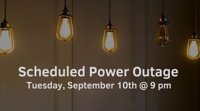 Tuesday, Sept. 10 planned power outage a proactive measure to prevent possible wider-spread outage
