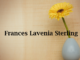 Obituary: Frances Lavenia Sterling