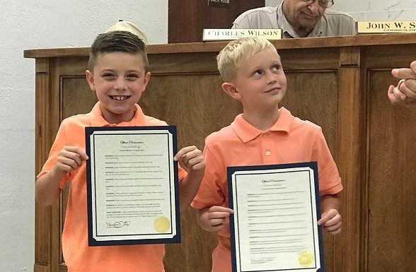 Hanceville 2nd graders recognized by city council