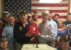Cullman County Medical Society presents defibrillator to Cullman VFW Post 2214