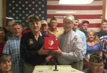 Cullman County Medical Society presents defibrillator to Cullman VFW Post 2214
