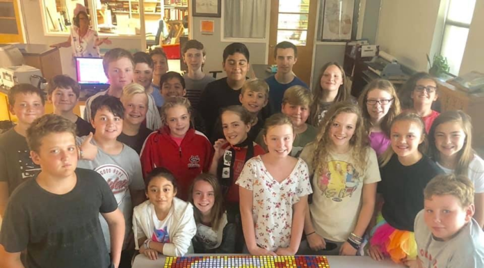 Good Hope 7th graders create Rubik’s Cube mosaic portrait of Abraham Lincoln