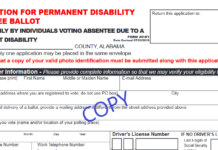 New absentee voting option available for permanently disabled Alabama voters