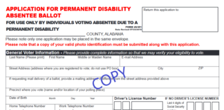 New absentee voting option available for permanently disabled Alabama voters