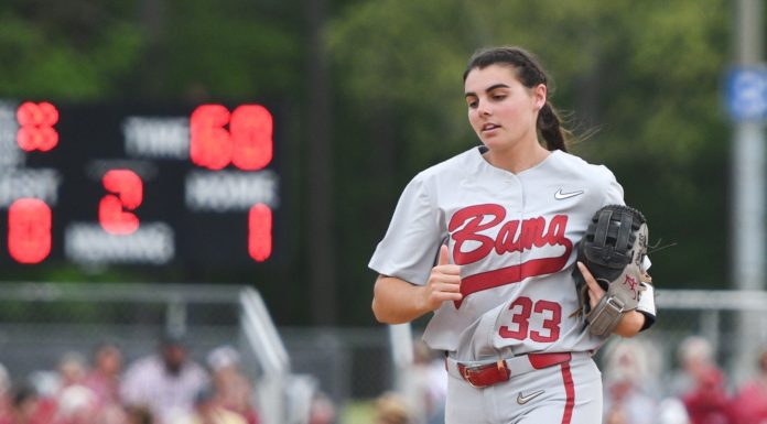 Alabama Softball’s Claire Jenkins to miss 2020 season with torn ACL