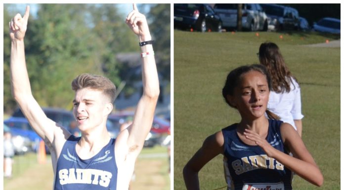 PREP CROSS COUNTRY: Guthery, Kerber lead Saints, Lady Saints to wins at Hay of a Run in Fairview