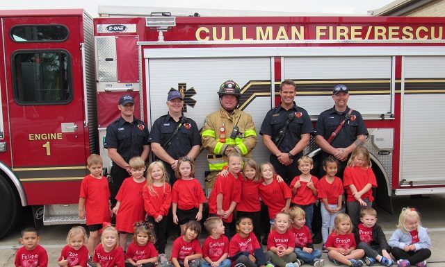 Sacred Heart students visit Cullman Fire Rescue