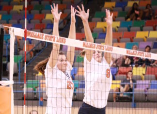 No. 16 Wallace State volleyball notches 30th win of season; Women’s golf finishes runner-up in Redhawk Classic