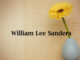 Obituary: William Lee Sanders