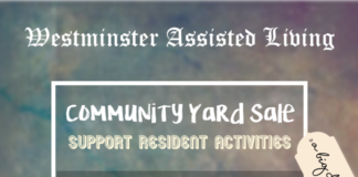Westminster Assisted Living community yard sale Monday, Nov. 4