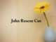 Obituary: John Roscoe Cox
