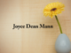 Obituary: Joyce Dean Mann