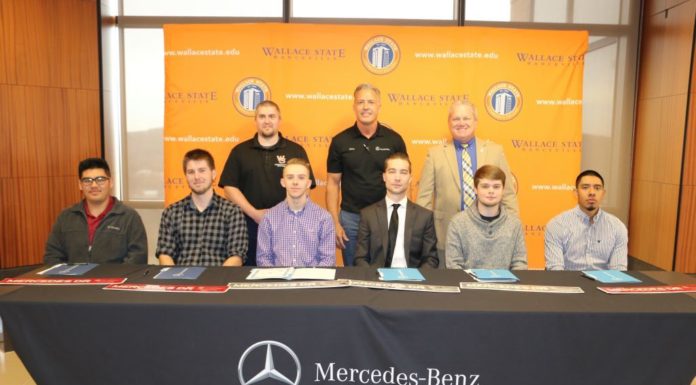 Wallace State has first students sign with Mercedes-Benz Tech Co-Op program