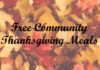 Community Thanksgiving meals