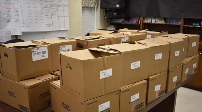 Anonymous Cullman County students box up Christmas blessings for CDC students, families