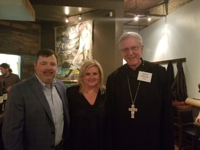 Dyron and Sonya with Abbot Marcus