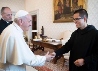 St. Bernard Abbey monks greet Alabama clergy in Rome