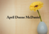 Obituary: April Duene McDaniel