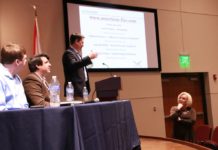 American Fire CEO and President Josh Whaley, a Wallace State grad, presents to Applied Technologies students