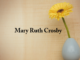 Obituary: Mary Ruth Crosby