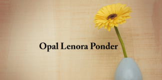 Obituary: Opal Lenora Ponder
