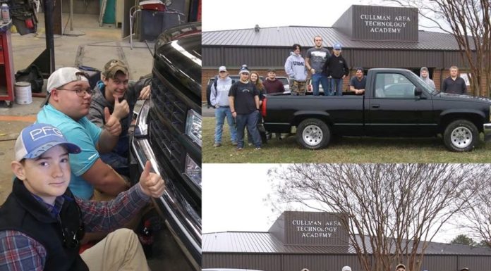 CATA students displaying truck at World of Wheels in Birmingham