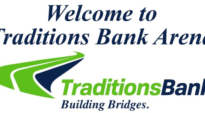 Wallace State arena inside Tom Drake Coliseum named for Traditions Bank