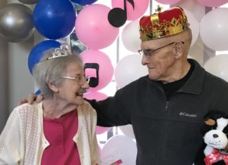 Westminster residents enjoy Valentine’s Day sock hop