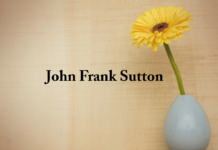 Obituary: John Frank Sutton