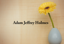 Obituary: Adam Jeffrey Holmes